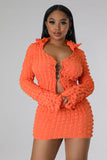 Orange Poppin Bubbles Skirt & Top Set