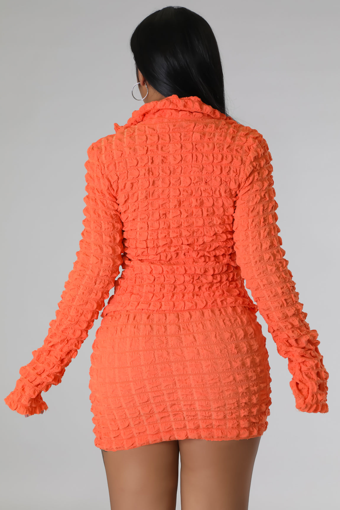 Orange Poppin Bubbles Skirt & Top Set