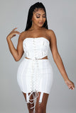 Laced Up Skirt & Corset Top Set