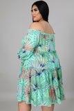 Plus Size Nature Leaf Dress