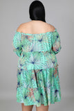 Plus Size Nature Leaf Dress