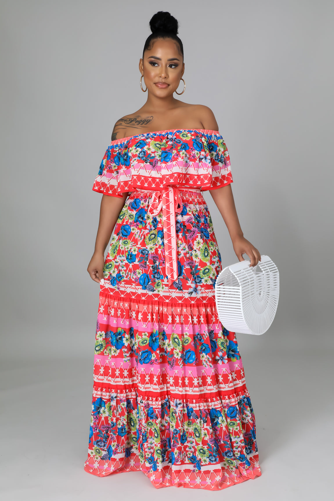 Fiesta Off Shoulder Maxi Dress