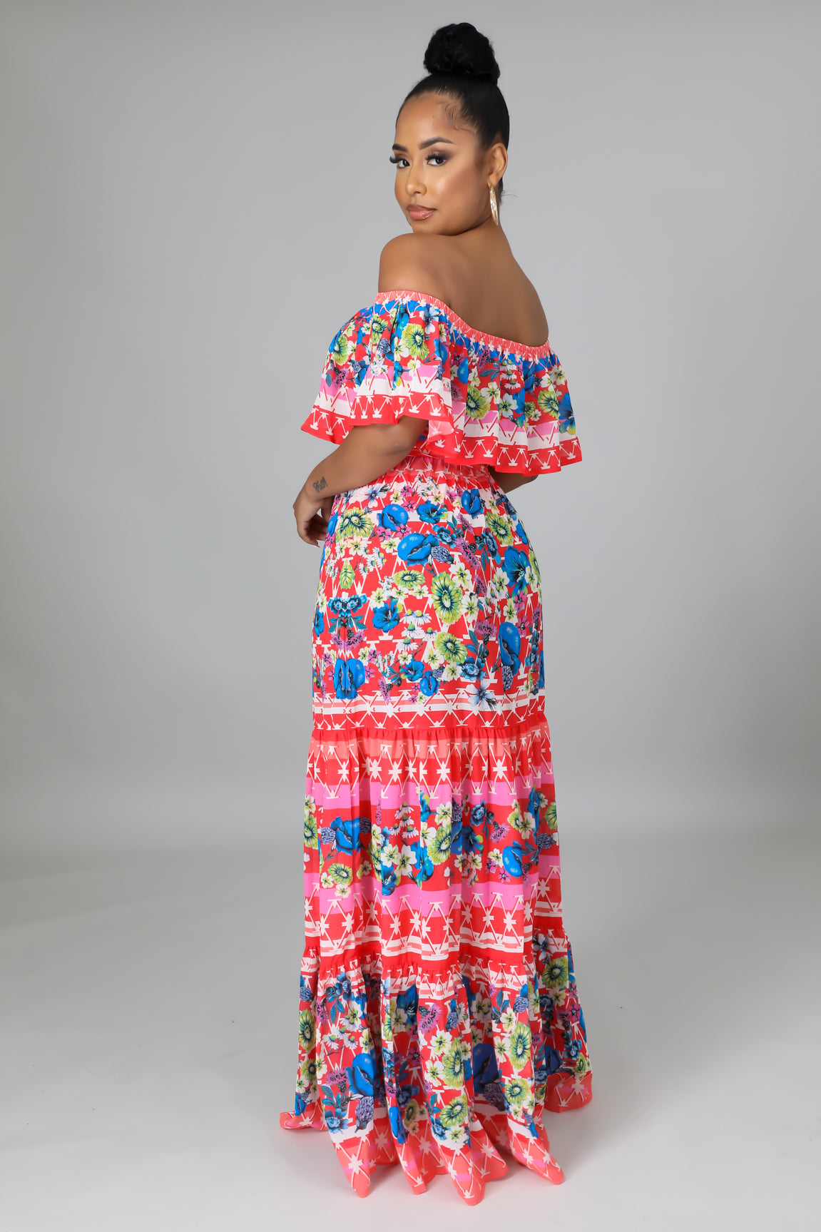 Fiesta Off Shoulder Maxi Dress