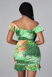 Tropical Paradise Ruched Dress