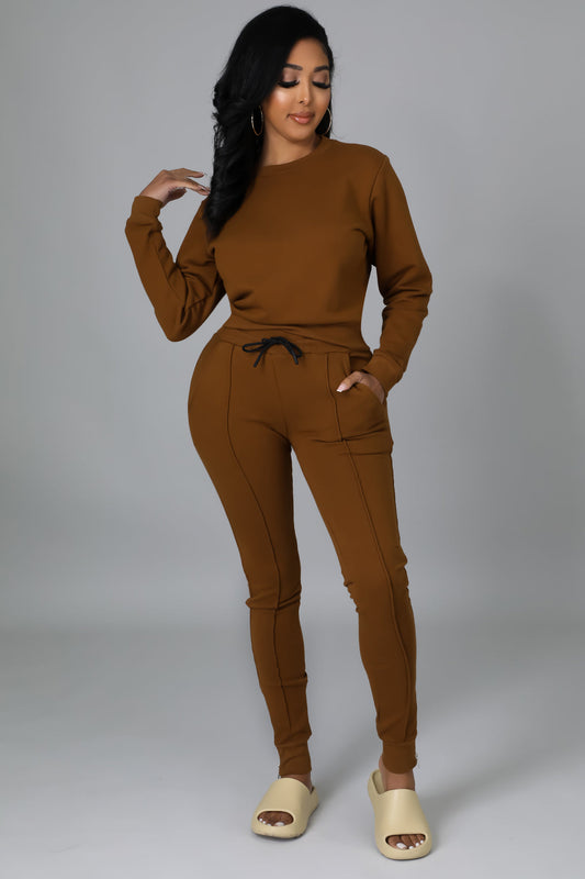 Brown Pants & Top Set