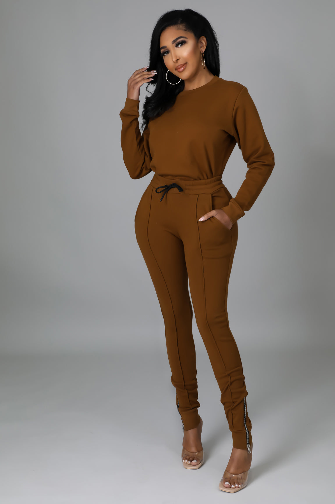 Brown Pants & Top Set