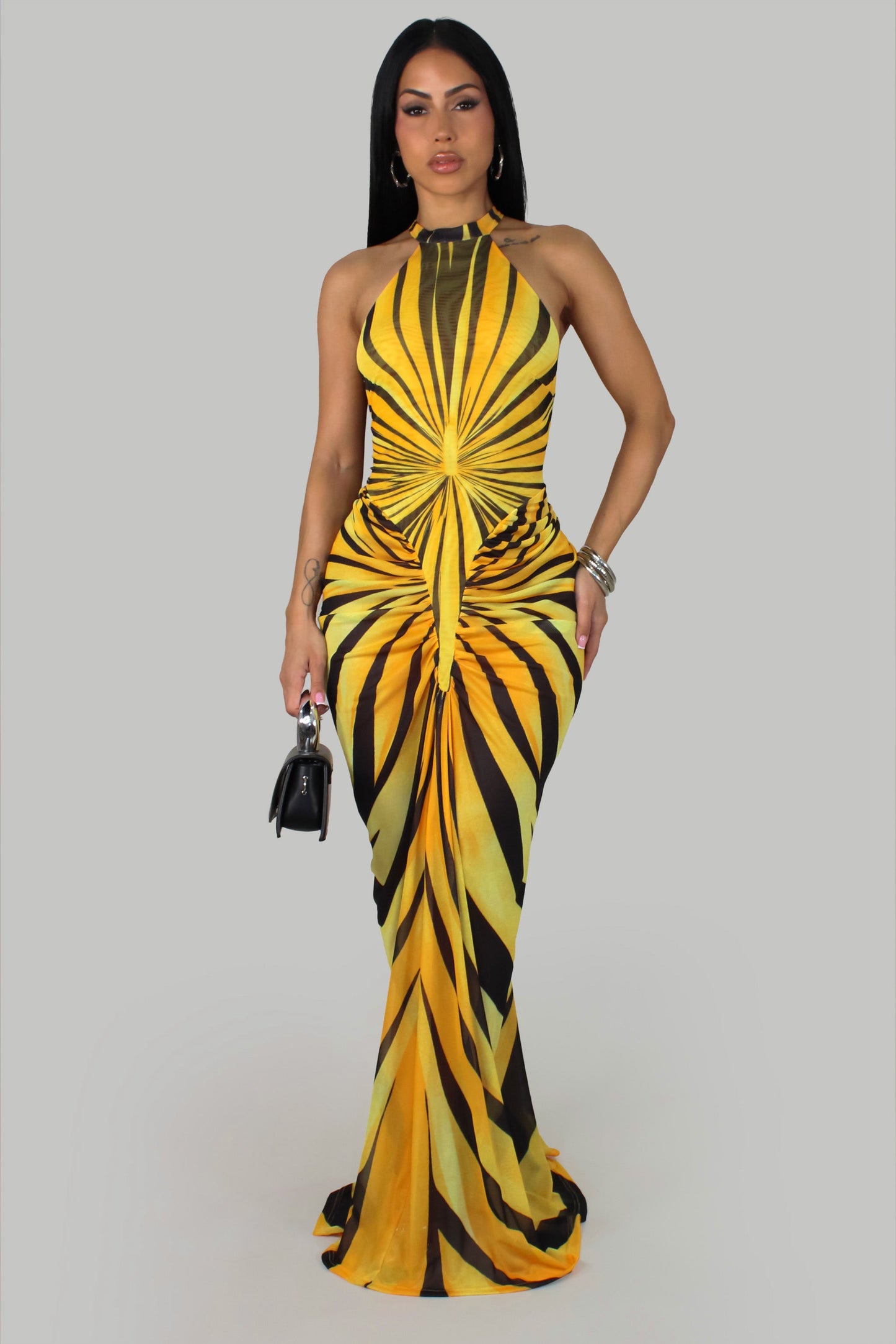 Golden Hour Halter Maxi Dress- Yellow