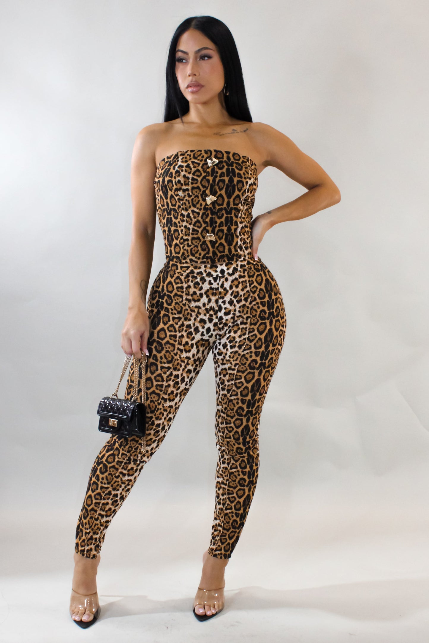 Animal Print Pants Set