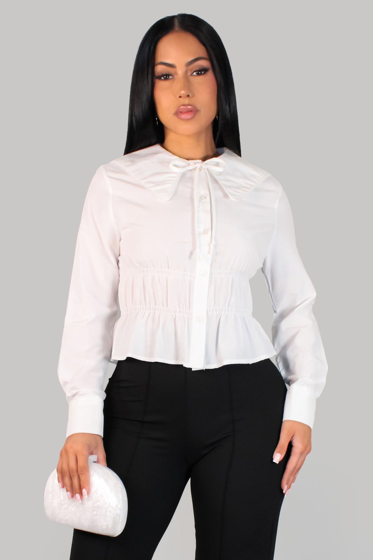 Thankful for Grace Blouse- White