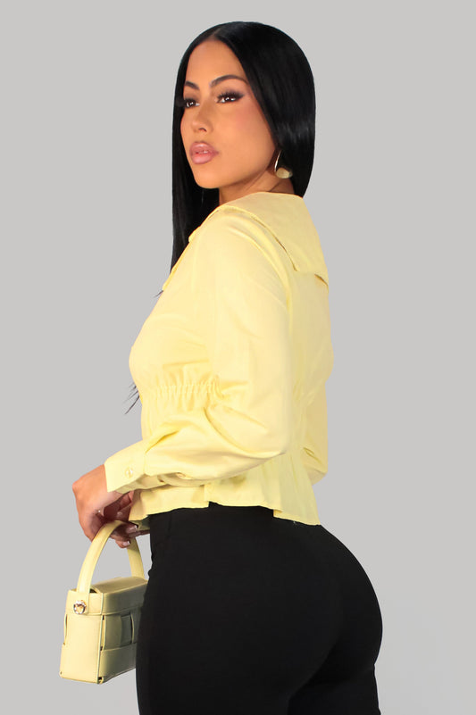 Thankful for Grace Blouse- Yellow