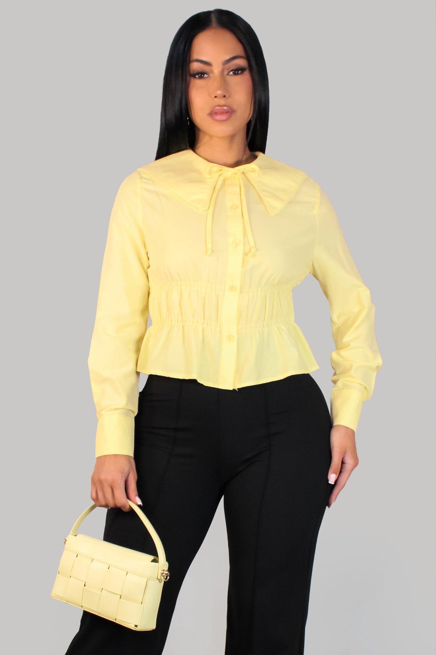 Thankful for Grace Blouse- Yellow