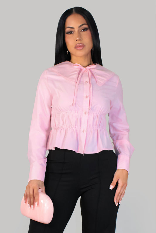 Thankful for Grace Blouse- Pink