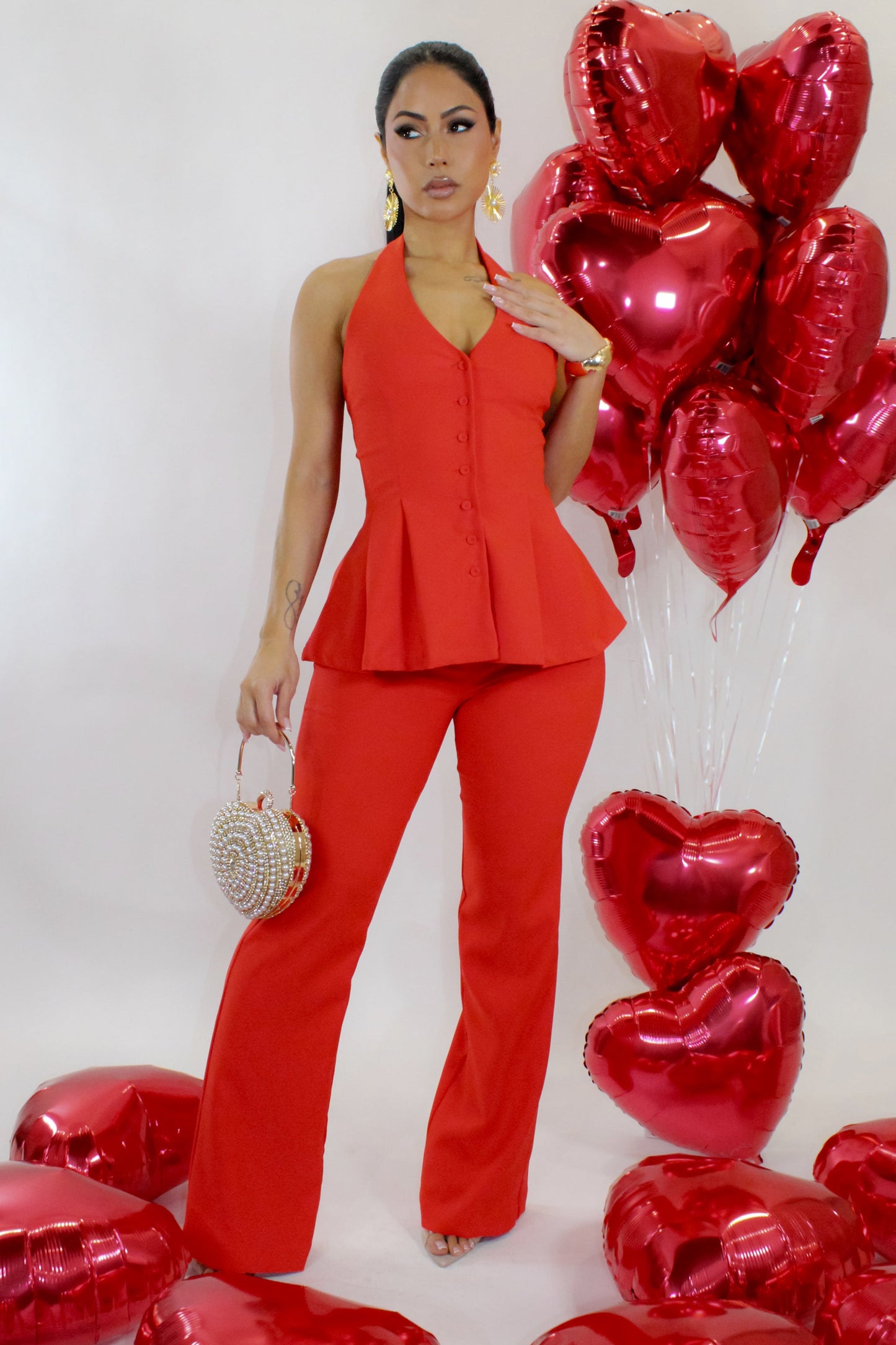 Carry On Pants Set- Red