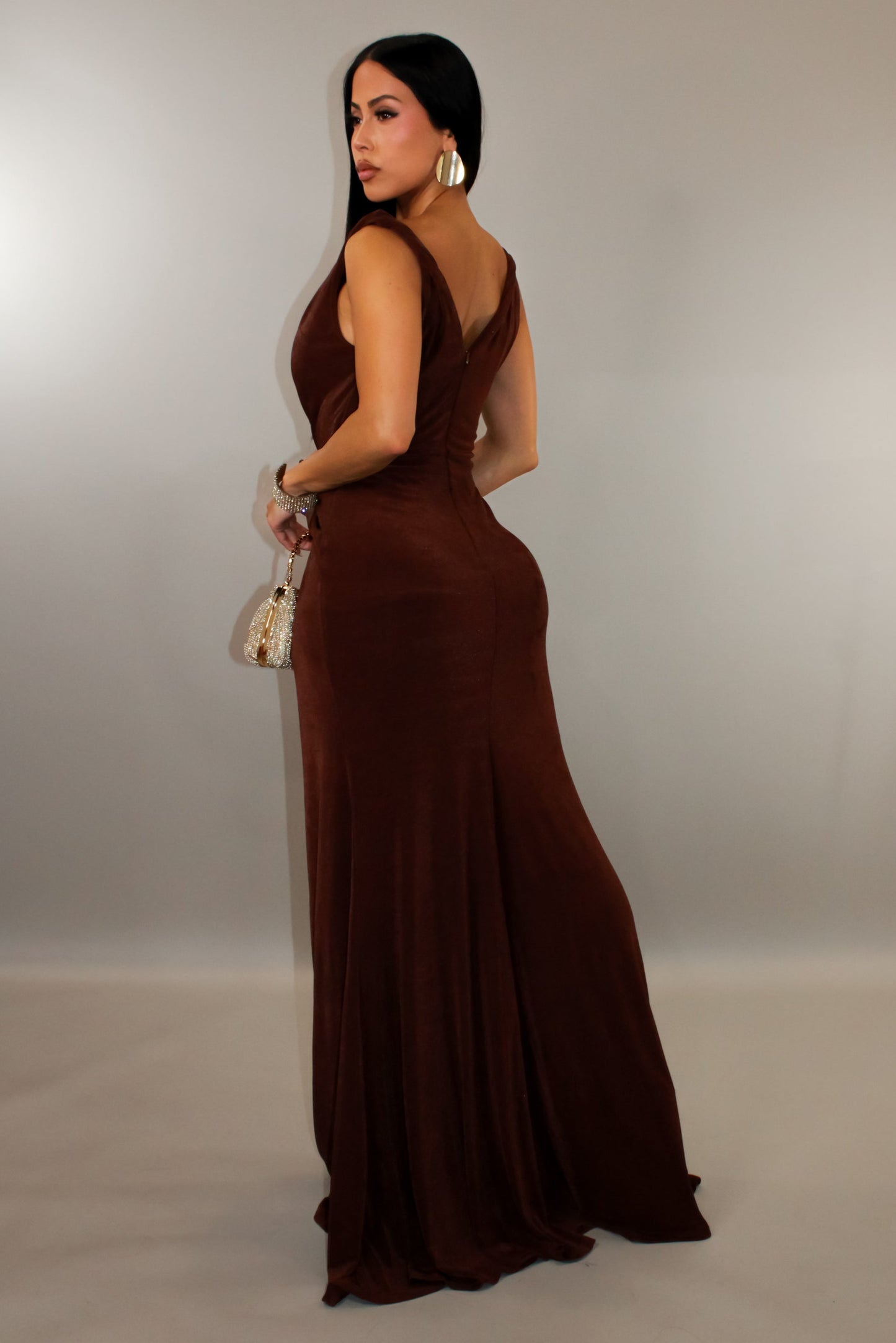 Rogue Moves Maxi Dress- Brown