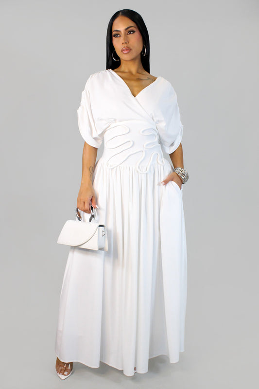 Glow Up Maxi Dress- White