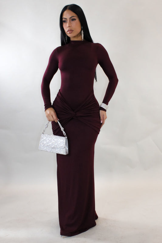 Pretty Girl Maxi Dress- Burgundy