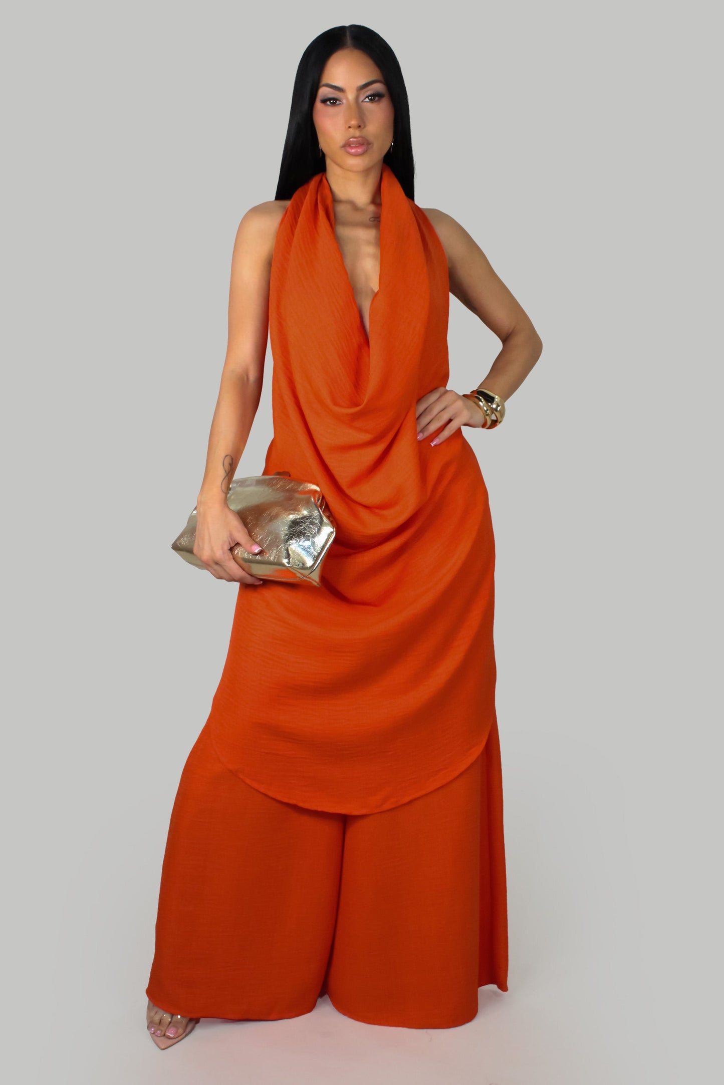 Oversize Pants Set- Orange