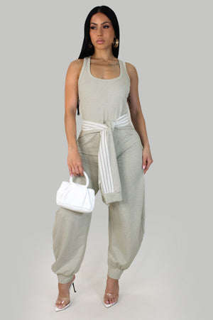 Cherry Pop Jumpsuit- Cream
