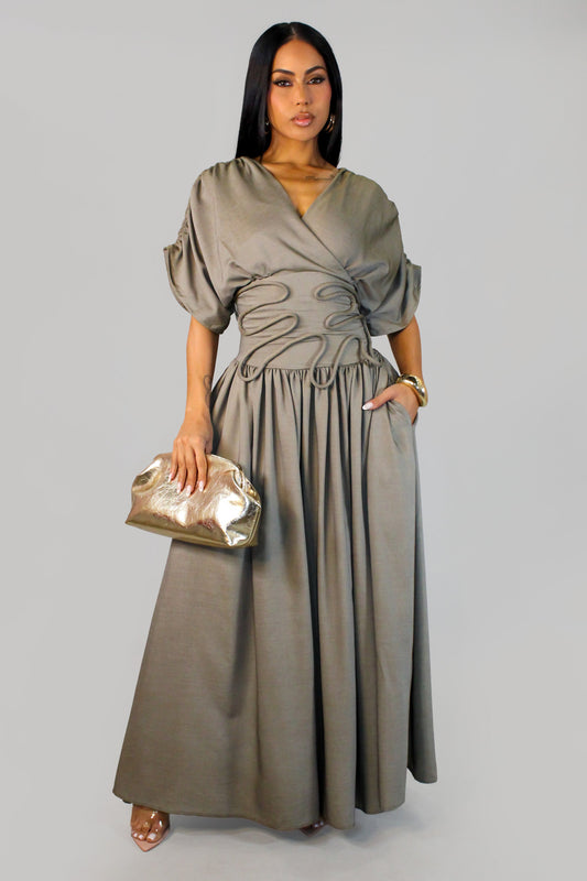 Glow Up Maxi Dress- Olive