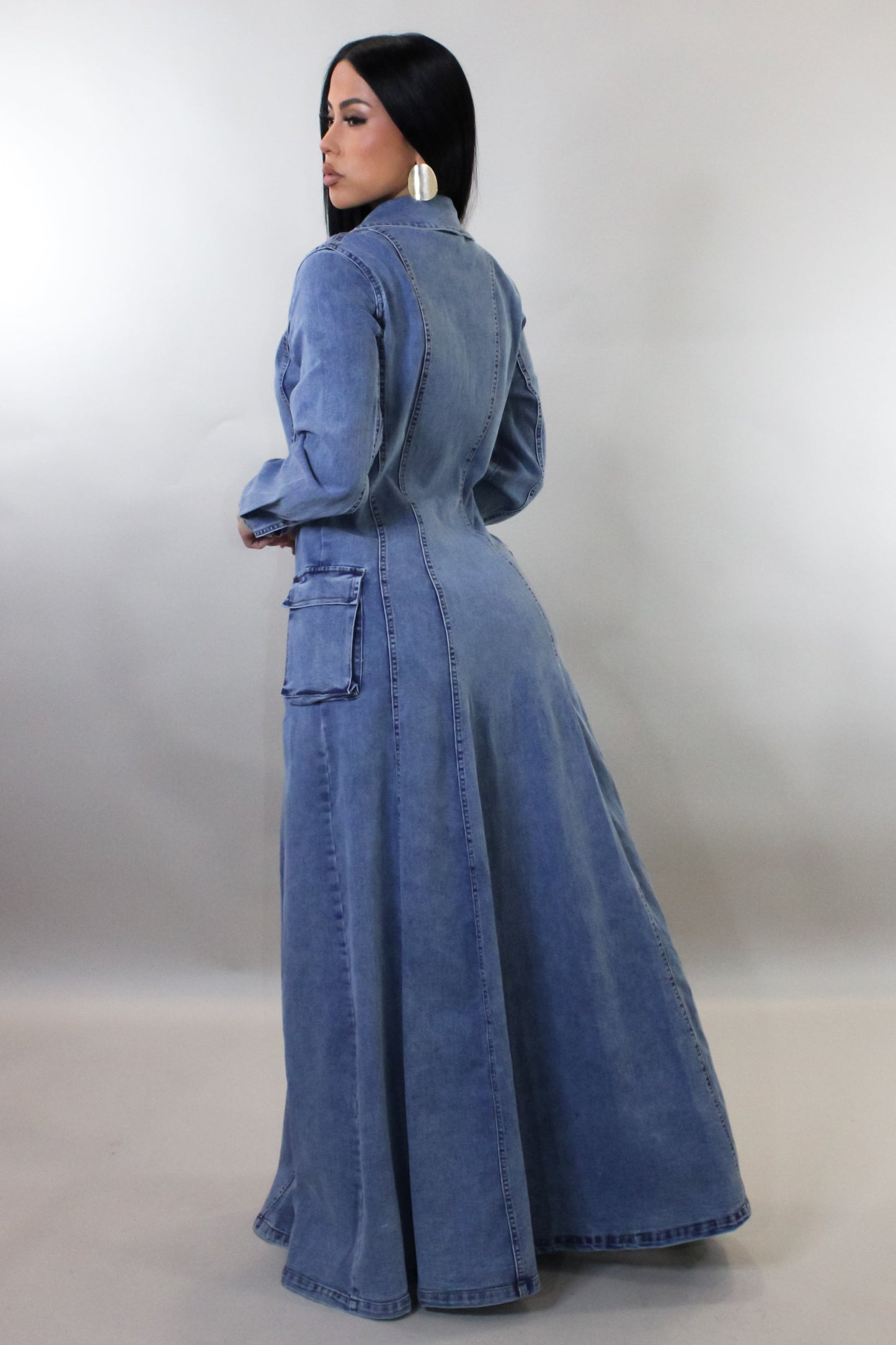 Denim Maxi Top