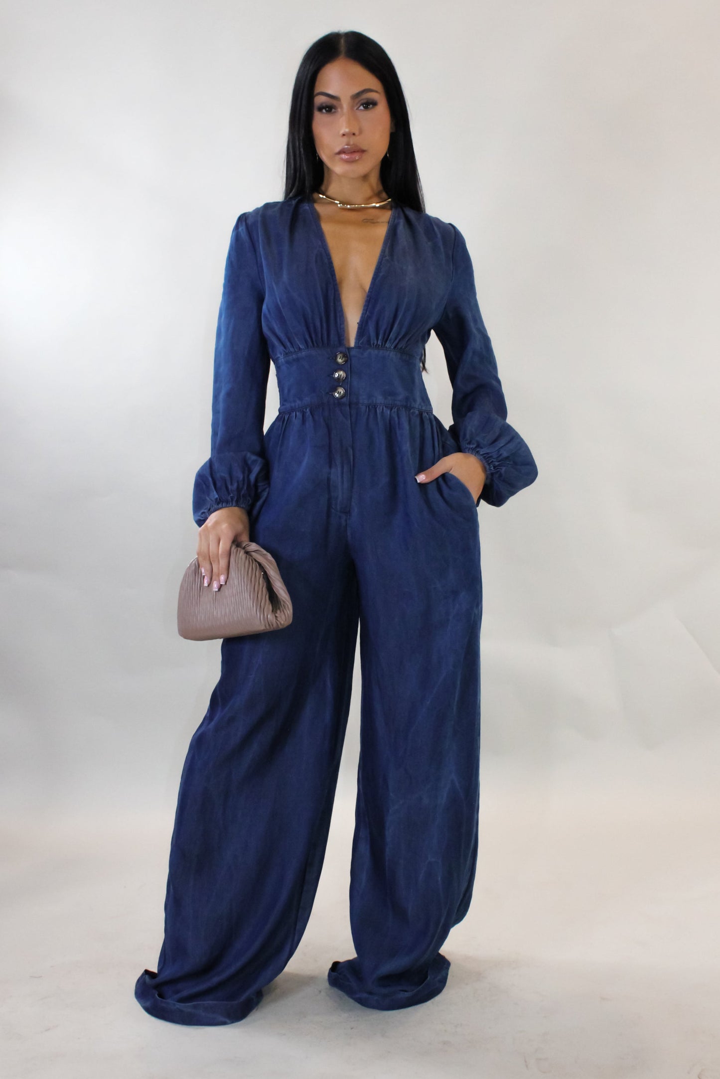 Get Me Right Jumpsuit- Denim