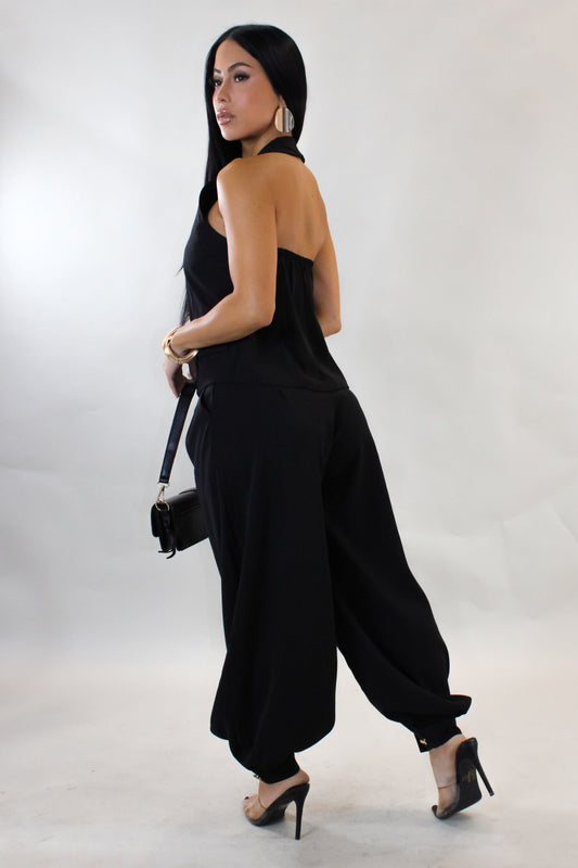 Uptown Chic Pants Set- Black