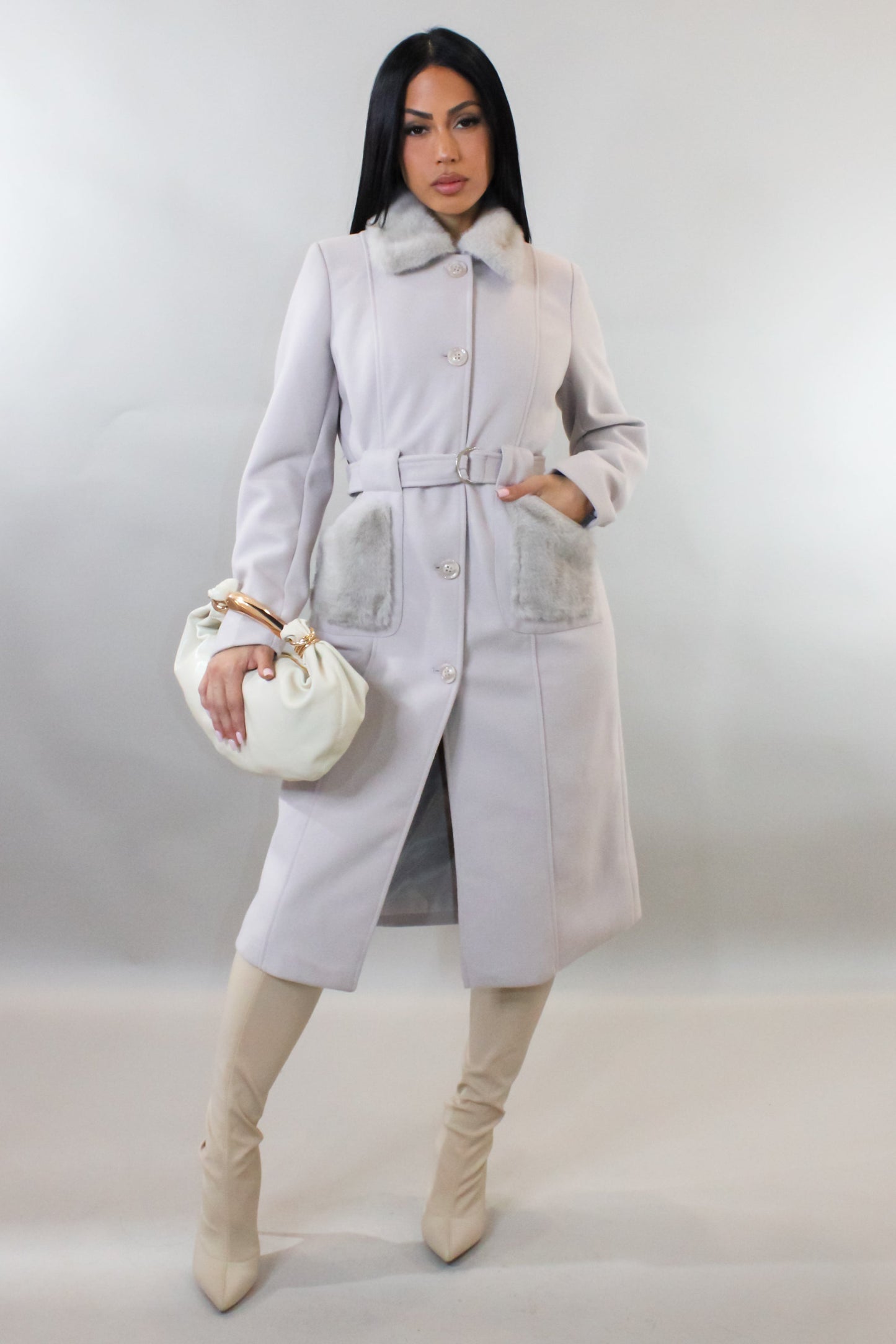 Keep it Under Cover Coat- Cream