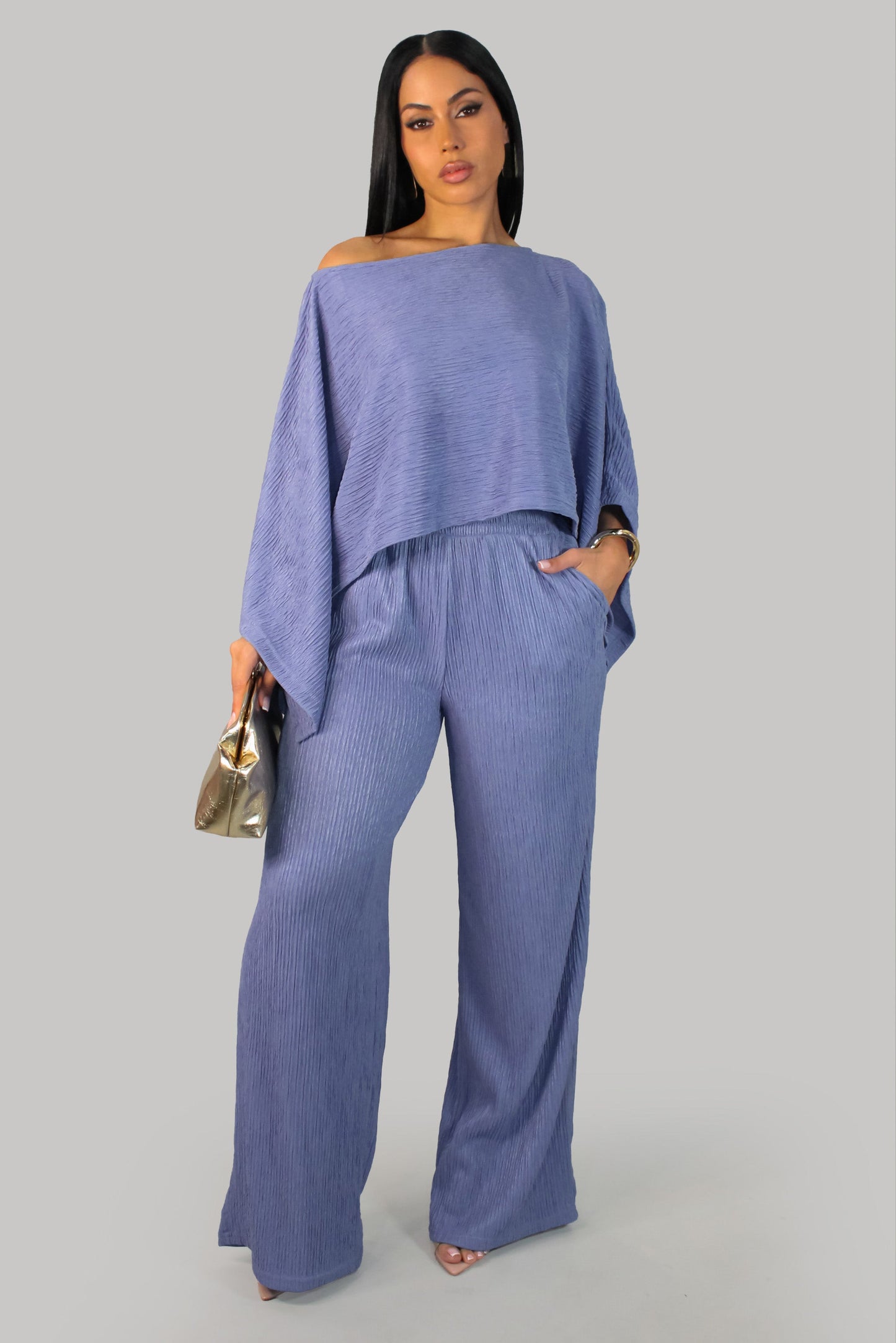 Comfy Lounge Pants Set- Blue