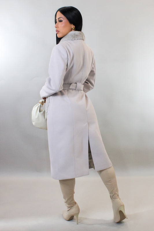 Keep it Under Cover Coat- Cream