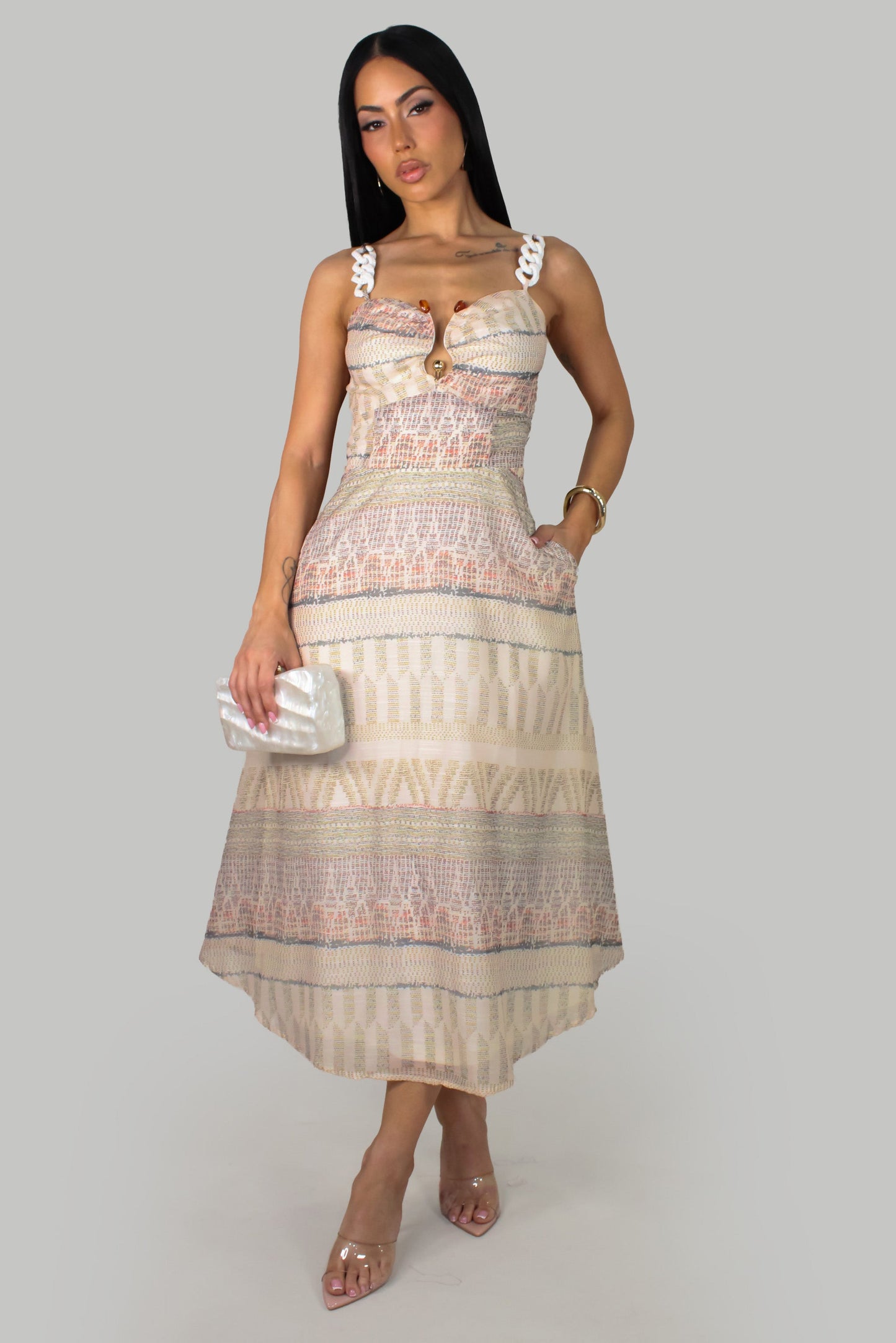 Adela's Roped Strap A-Line Dress