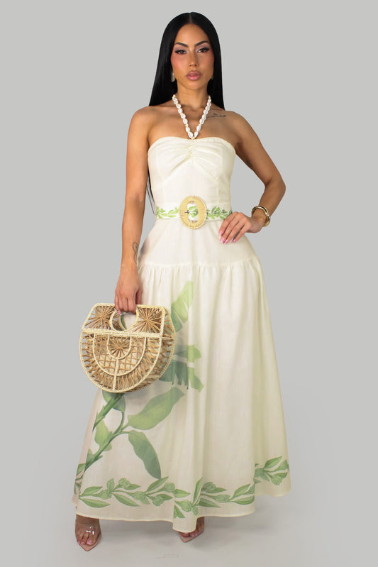 Island of Grace Halter Vacation Maxi Dress