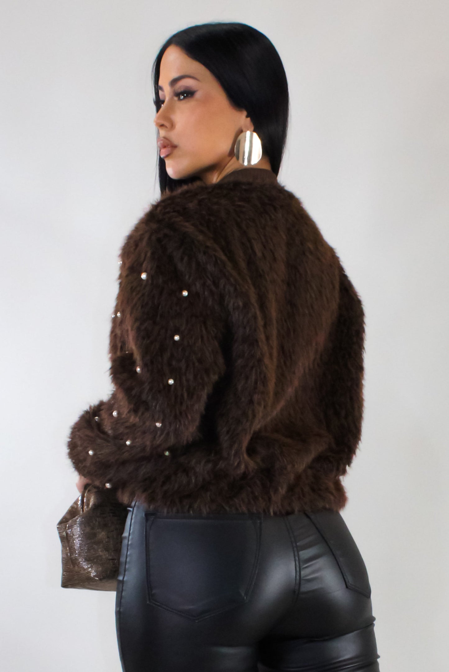 Pearl Spotted Jacket- Brown