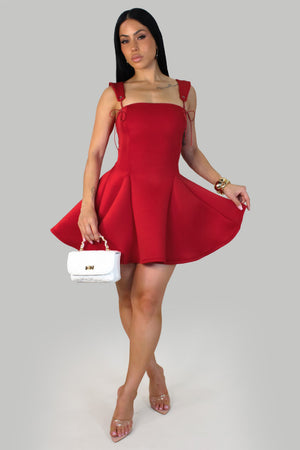 Pixie Red Flare Mini Dress