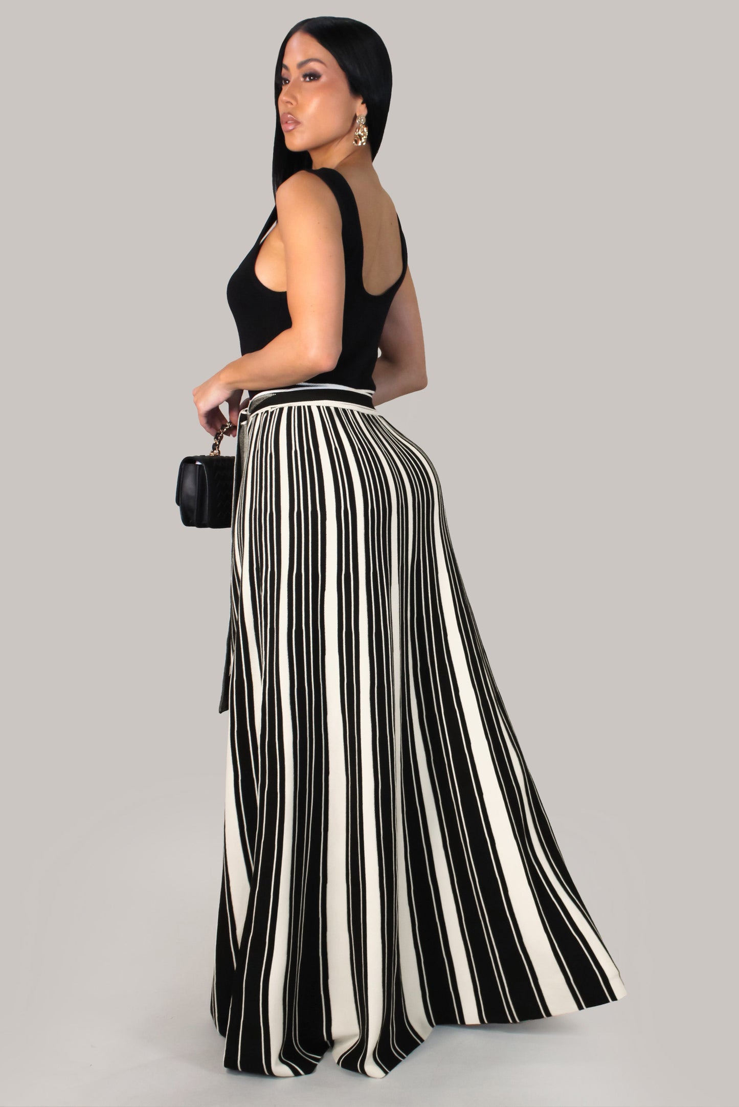 Bella Lines Maxi Dress- Black