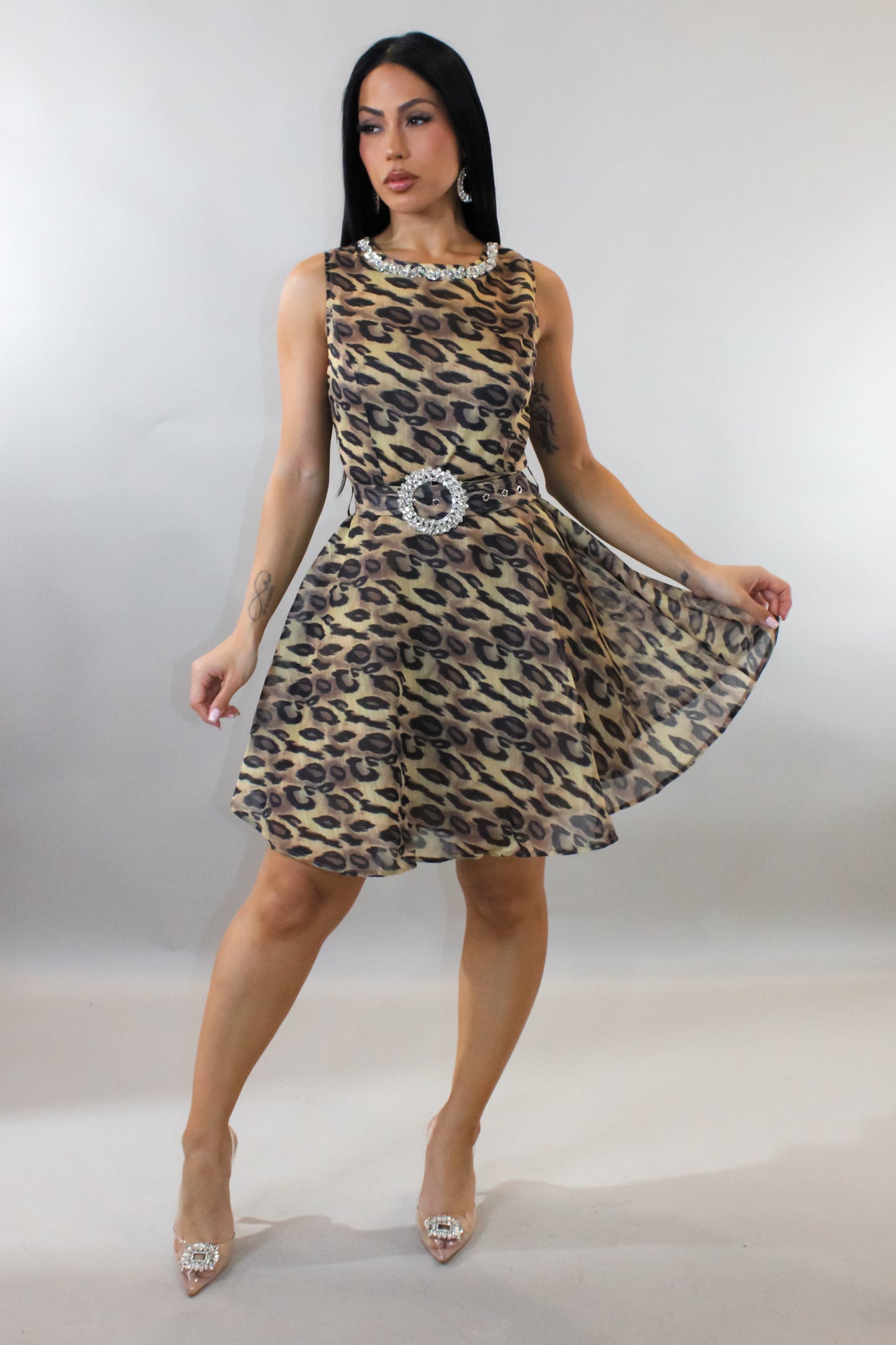 Animal Print Dazzle Mini Dress