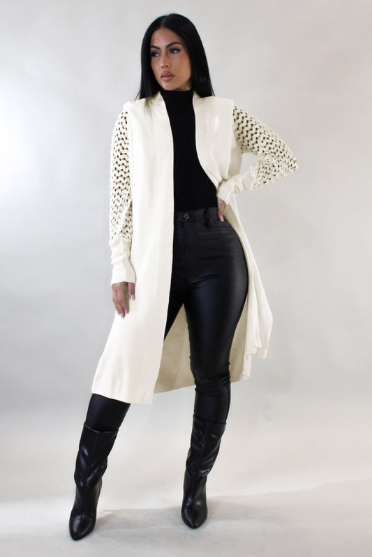 Talk to Me Cardigan- Cream