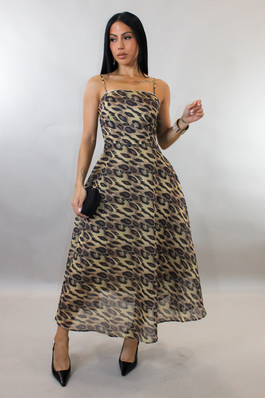 Animal Print Midi Dress