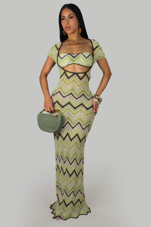 Sail Away Dreams Maxi Dress- Green