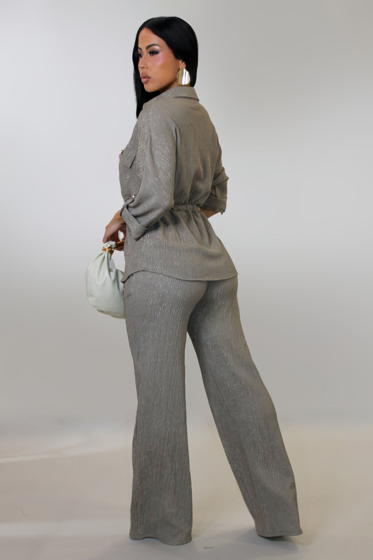 Fresh Air Pants Set- Grey