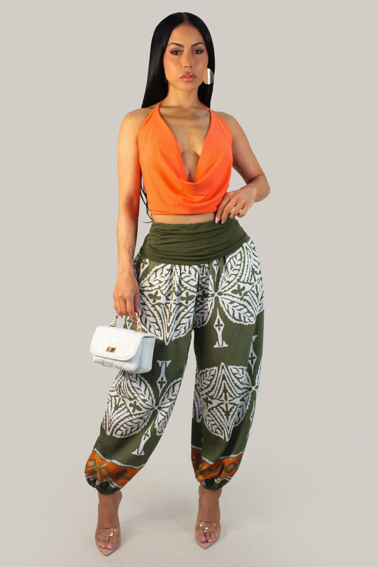 Bora Bora Harem Pants- Olive
