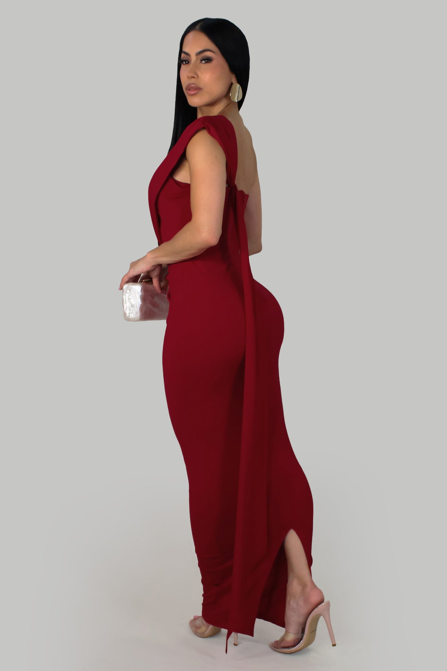 Charm & Elegance Maxi Dress- Red