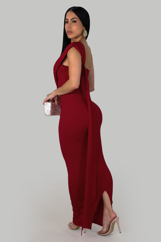 Charm & Elegance Maxi Dress- Red