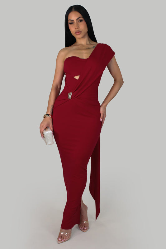 Charm & Elegance Maxi Dress- Red