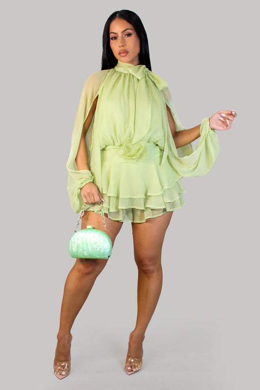 Soft Afternoon Romper- Pistachio