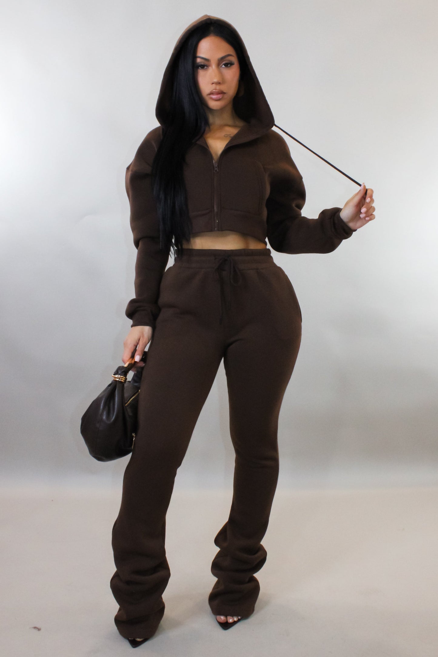 Winter Nights Jogger Set- Brown