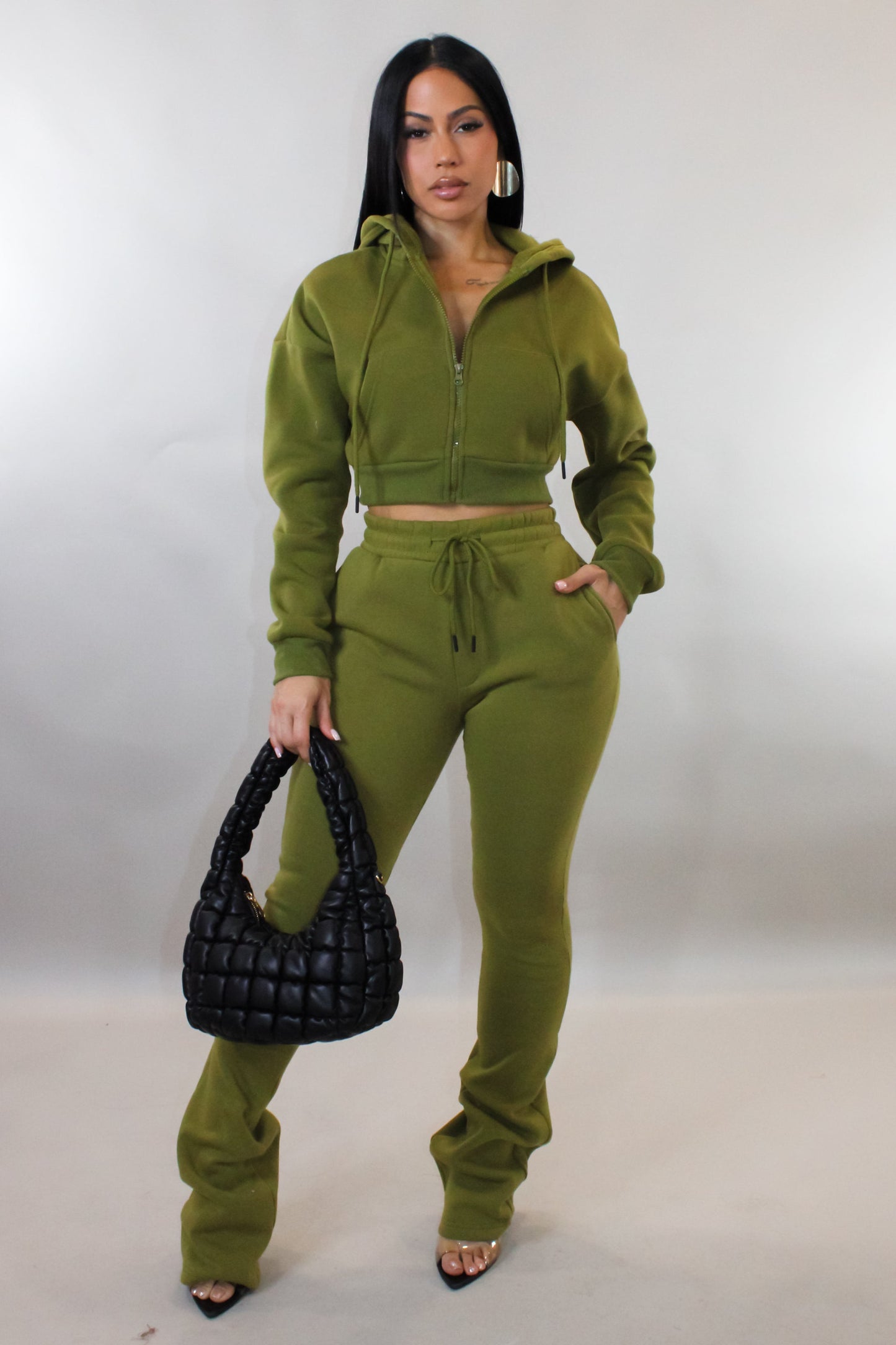 Winter Nights Jogger Set- Olive