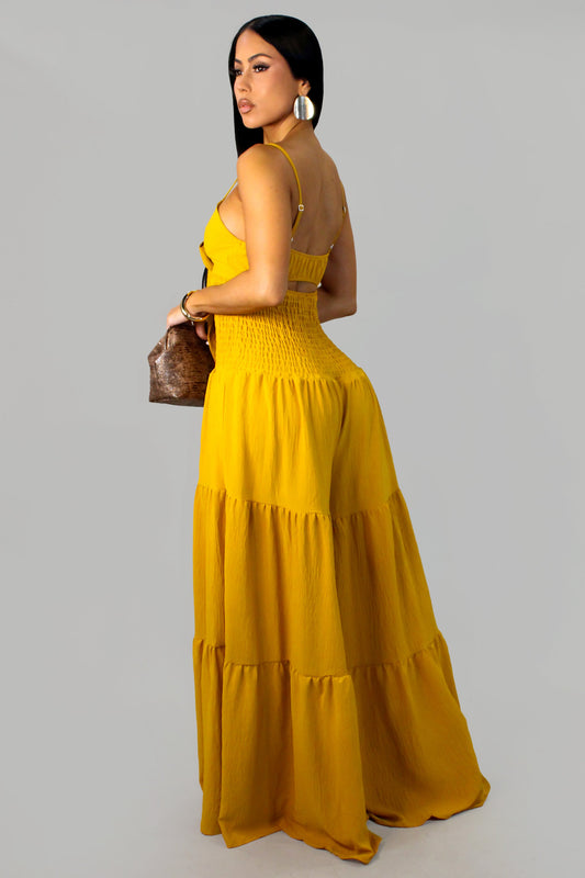 Mustard Wide Leg Jumpsuit
