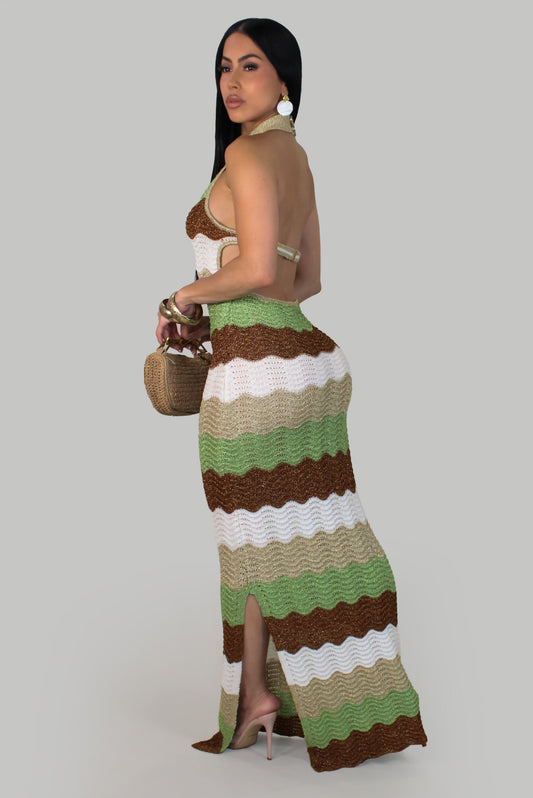 Emerald Island Maxi Dress-Multi