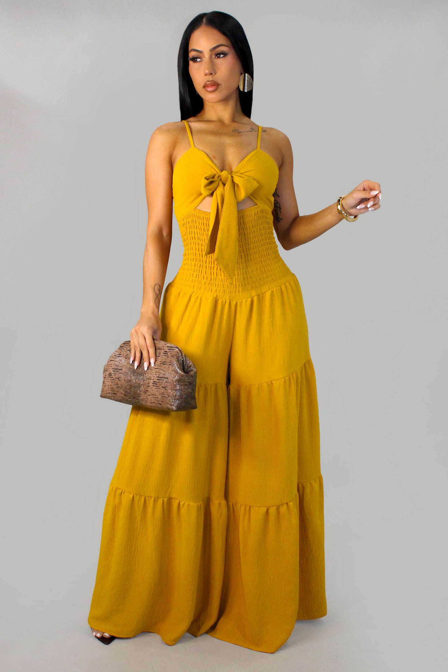 Mustard Wide Leg Jumpsuit
