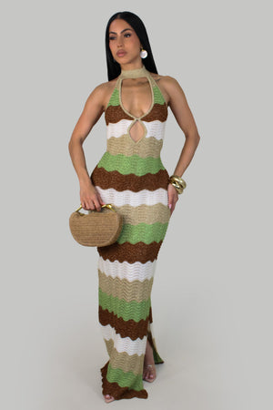 Emerald Island Maxi Dress-Multi